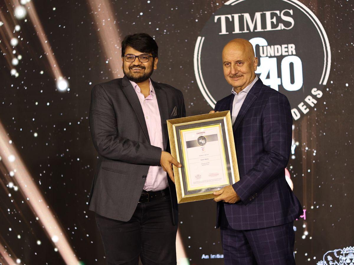 Nutrifresh Farms Co-Founder & CEO Sanket Mehta, felicitated at Times 40 Under 40