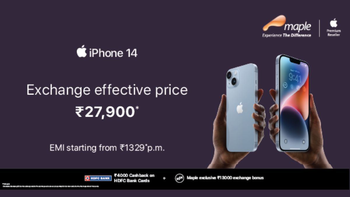 Maple – an exclusive Apple Premium Reseller, offers upto Rs.13,000 bonus when you exchange your Android or iOS device