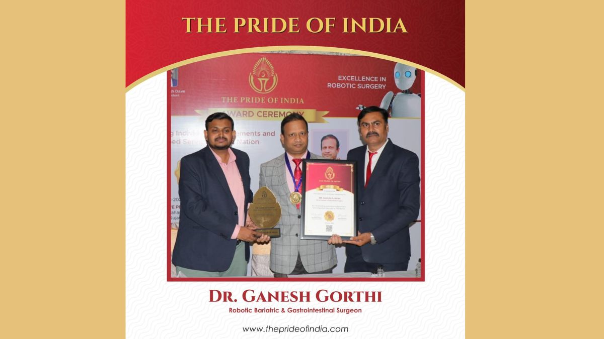 Renowned Robotic Surgeon Dr. Ganesh Gorthi bestowed with The Pride of India Award