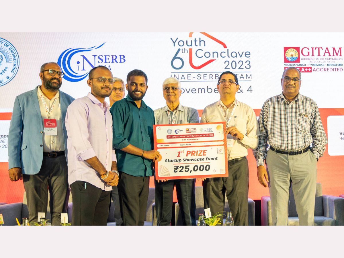 GITAM hosts 6th INAE-SERB Youth Conclave 2023; Accumitt takes home Winner’s Trophy at Flagship Ideathon