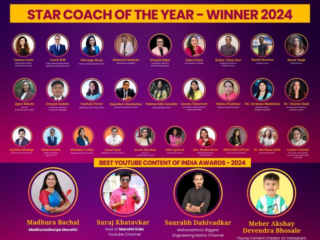 Success Unveiled Star Coach of the Year Award 2024 & Best YouTube