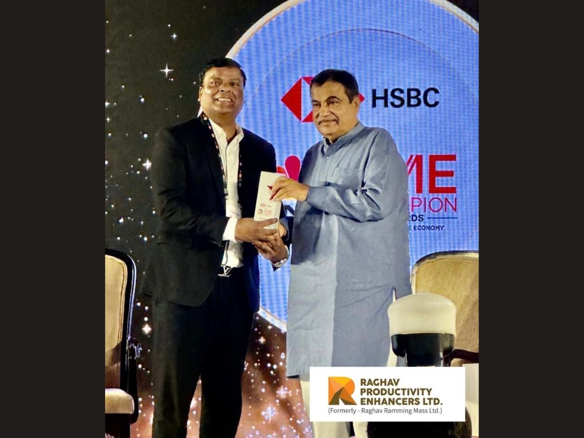 Raghav Productivity Enhancers Limited Honoured with ‘SME Champion Award’