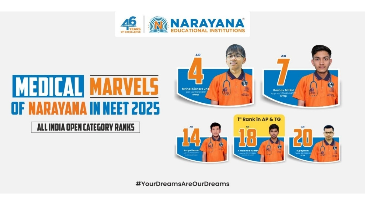 Narayana’s Legacy of Excellence Continues with NEET 2025 Top Ranks PNN Digital